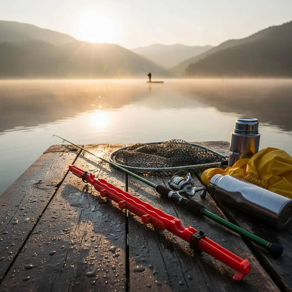 Fishing Rod Combo - Tragbare Kunststoff-Angelrolle mit Schnellwickelmechanismus, Angelruten-Schnurwickler, Angelschnur-Wickelbrett
