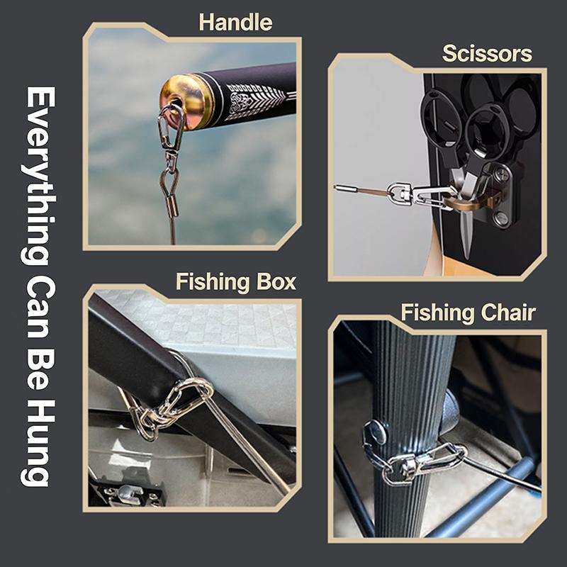 Fishing Rod Telescopic - Stahlseil-Angelhilfseil mit hoher Elastizität, automatischem Teleskopmechanismus